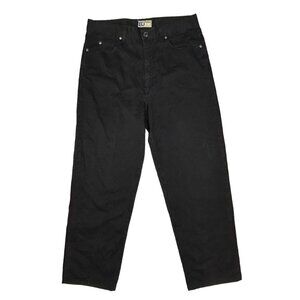 Umberto Bilancioni Jeans Mens EU 50 US 32x26.5 Italy Black Baggy Taper High Rise